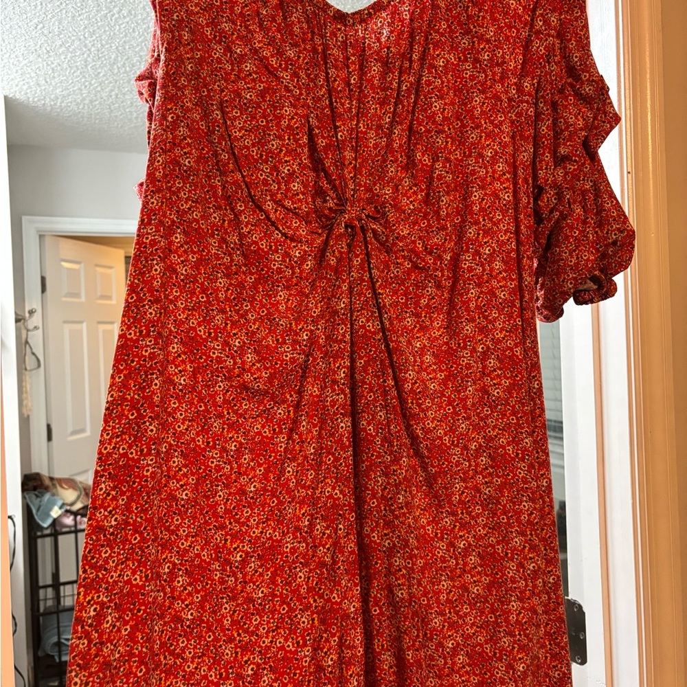 Vince Camuto Red Floral Dress